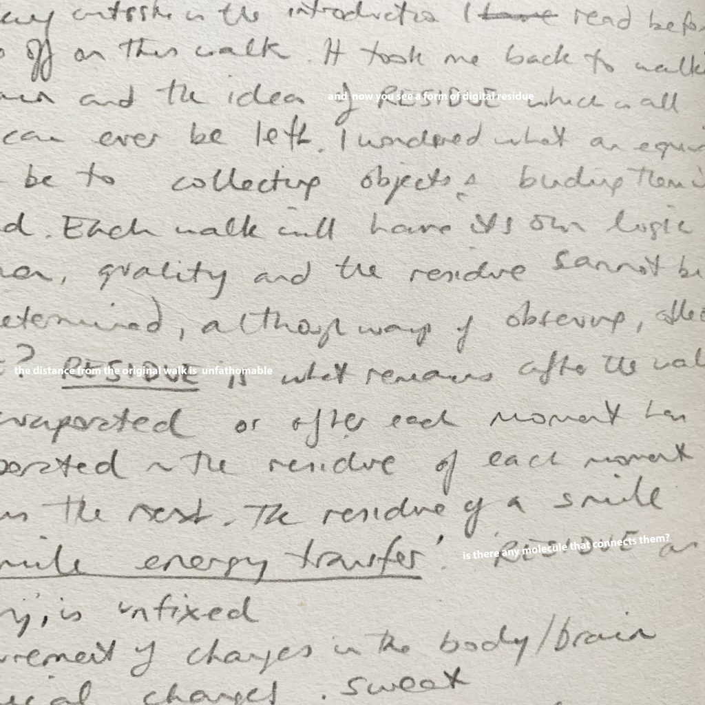 Residue journal page annotated 2